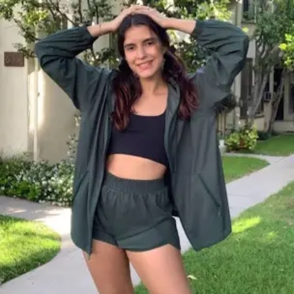 Girlfriend Collective Green Windbreaker, size XXL
